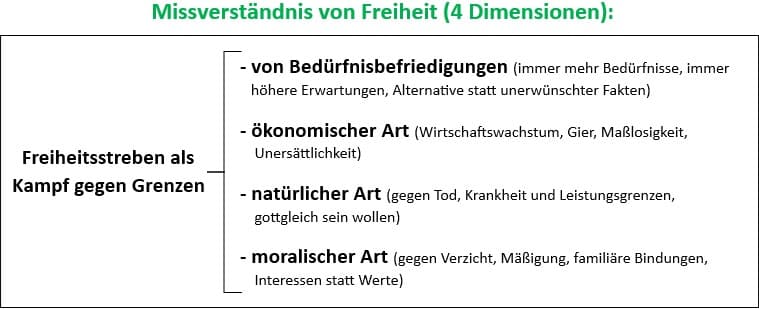 Missverständnis von Freiheit: 4 Dimensionen des Freiheitsstrebens als Kampf gegen Grenzen